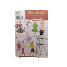 Simplicity 5785 Vintage Fashion Doll Clothes Sewing Pattern