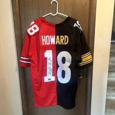 Will Howard Signed Autographed Buckeyes Steelers Split Custom Jersey PROVA COA