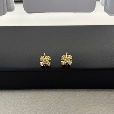 6mm CZ Cross Stud Earrings for Men Women Streetwear Punk Hip Hop Unisex Style