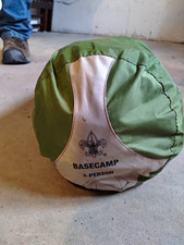 BSA BASECAMP Tenda a Cupola per 3 Persone 3 Stagioni con Zona Cargo - Verde/Abbronzato con Borsa