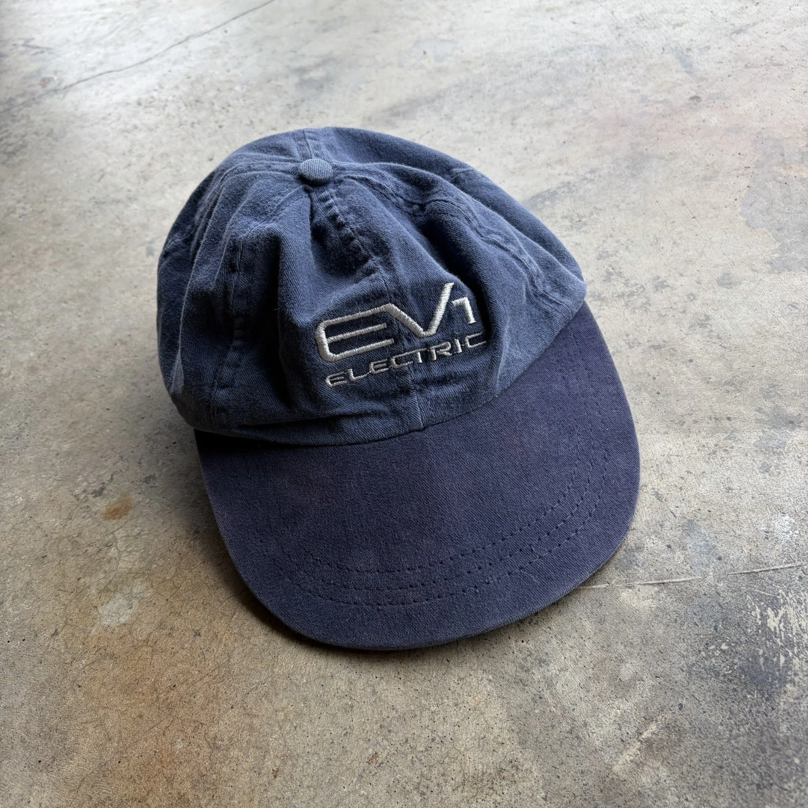 Vintage 1990s GM EV1 Electric Vehicle Hat RARE Tesla Saturn car Promo Long Bill