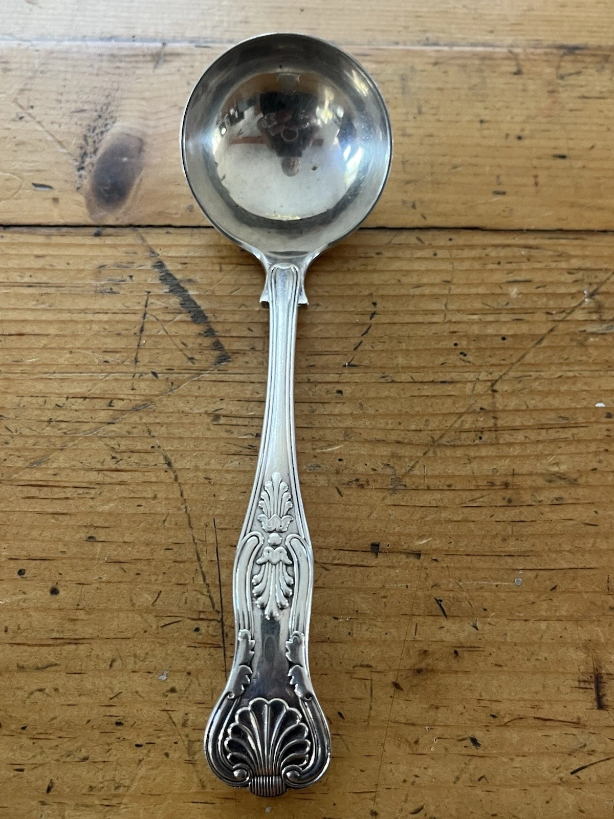 Antique E&M Kings Pattern Silverplate A1 Sauce Ladle