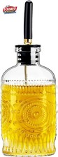 Olive Oil Dispenser Bottle for Kitchen with Metal Spout, Glass Oil Bottles 7OZ,