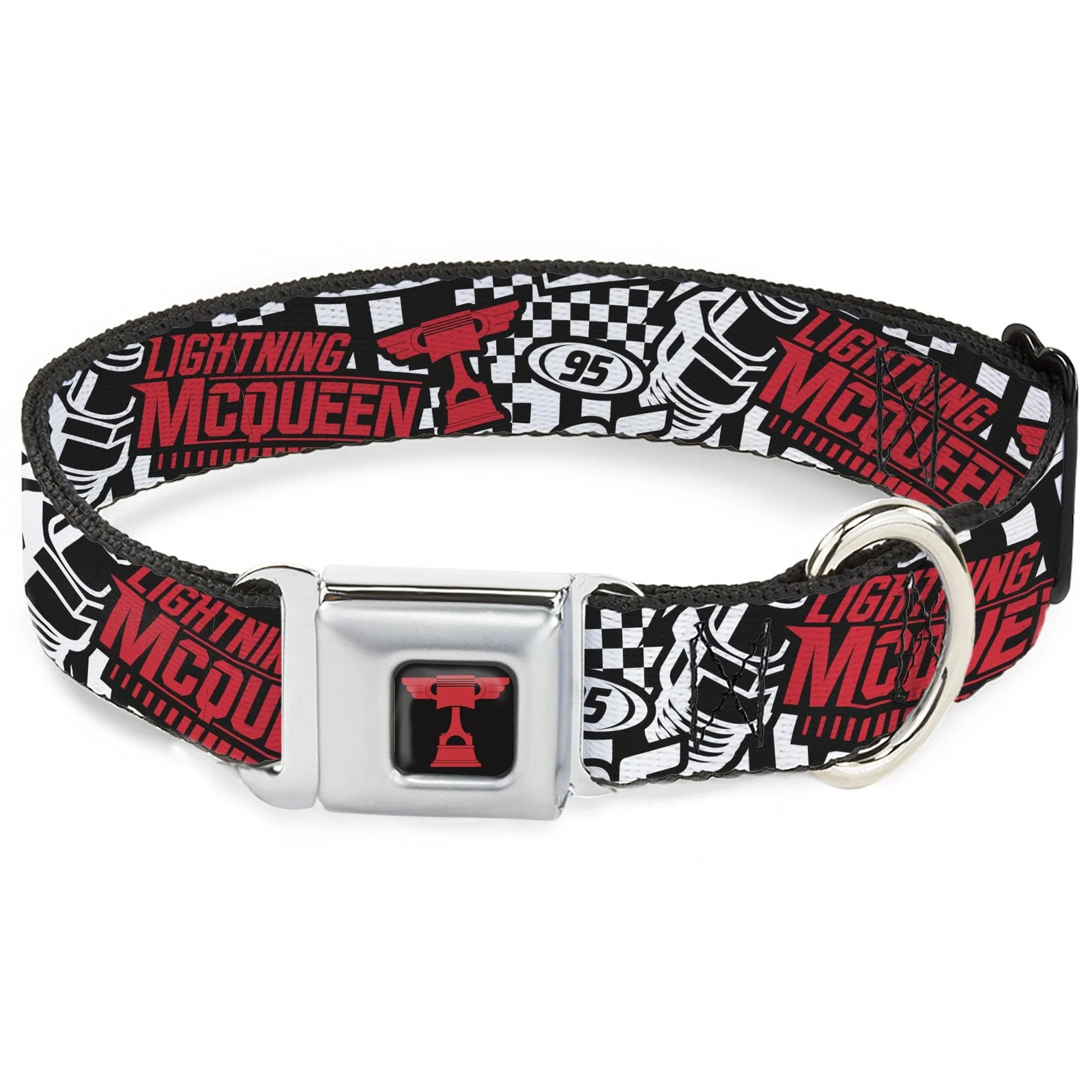 Disney Pet Collar, Dog Collar Metal Seatbelt Buckle, Cars Lightning McQueen Raci