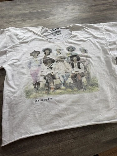 VTG Artwear 1991 Bob Wade Photography Cowgirl Tee Size XL Single Stitch Cutoff image 2