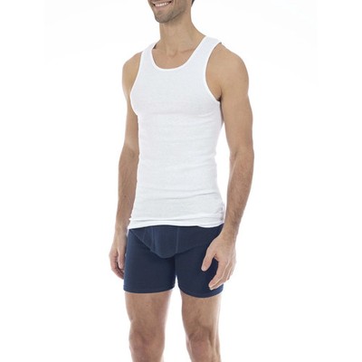 George Mens Top Size XL White A-Shirts Tank 6-Pack  Cotton Tag Free Casual Basic