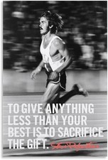 Steve Prefontaine Running Quotes Poster Motivational Track  Field Wall Art 24x36