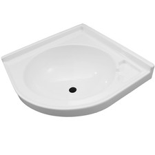 Lavabo Évier D'Angle Pour Camping-Car Caravane Bateau 418x418x155 Mm Blanc
