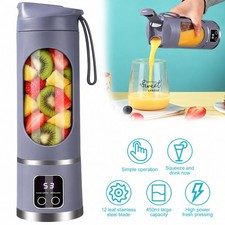 450ML Portable Mini Personal Blender Bottle USB Rechargeable Juicer Cup Maker UK