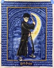 Harry Potter Cotton Fabric Panel Glitter Gold Accents 35 x 45