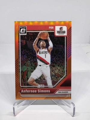 Anfernee Simons 2024-25 Panini Optic Orange 109/175 Celtics