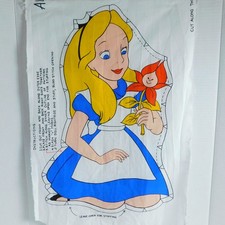 Vintage Walt Disney Alice In Wonderland Cut a...