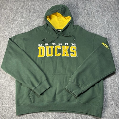 #ad Oregon Ducks Hoodie Men#x27;s XXL Green Colosseum Sweatshirt Pullover Embroidered $17.99