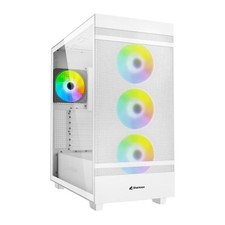 Image of Sharkoon Rebel C50 RGB White ATX Mid Tower Metal PC Gaming Case