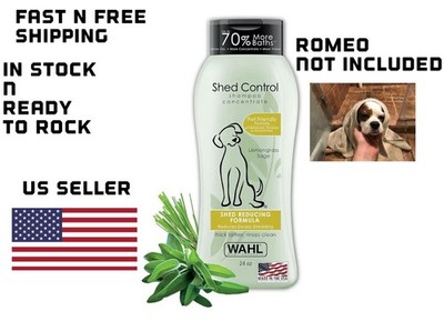 Wahl Shed Control Pet Shampoo Dog Shedding & Dander   Lemongrass & Sage Scent