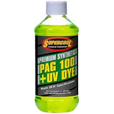 Supercool P100-8D A/C Compressor Pag Lubricant, W/Uv Dye Plastic Bottle