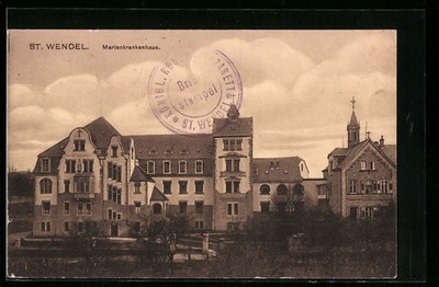 St. Wendel, Marienkrankenhaus, Ansichtskarte 1916 