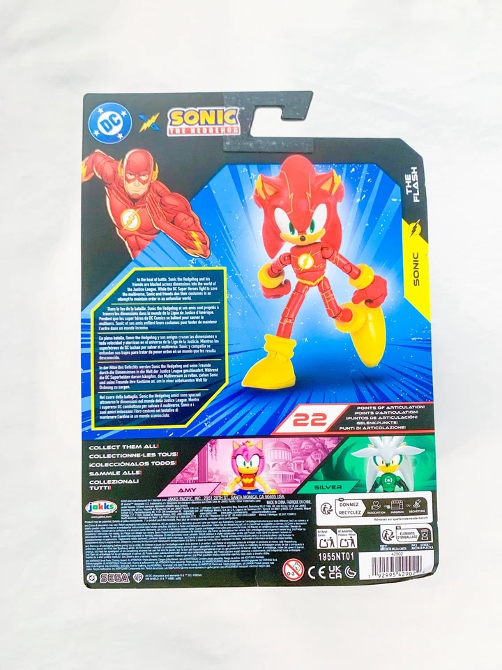 NUEVO 2025 DC x Sonic The Hedgehog SONIC como THE FLASH 5" Jakks Pacific EN MANO Foto 2 de 2