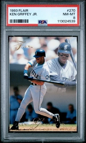 1993 Flair Ken Griffey Jr #270 PSA 8 Seattle Mariners HOF NM-MT