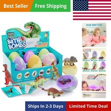 Dino Egg Bath Bombs for Kids - Easter Basket Stuffers - Kid Baths Bomb with S...