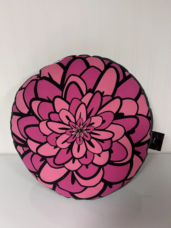 Hannah Montana Pillow Squishy Vinyl Record Pink Black Flower Sparkle Disney - Image 2 of 4