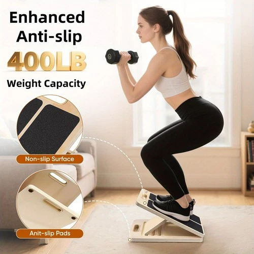 Adjustable Slant Board for Calf Stretching Wooden Incline Board 300LB AntiSlipHS - Picture 9 of 10