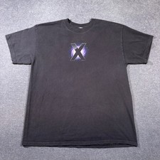 Apple T-Shirt Men XL Black Mac OS X Leopard Promo Graphic Tech Computer Vintage