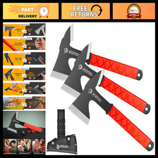 3-Piece Throwing Axe Set with 3.14" Blades Nylon Sheath Full Tang Tomahawks