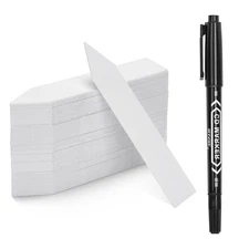100 Pcs 4 Inch Plastic Plant Labels Garden Plants Pot Markers with Marking Pen