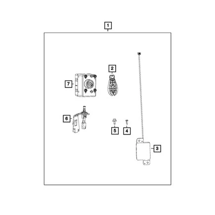 Mopar 82214846AD Remote Vehicle Starter Kit For 2015 2016 Town A for Chrysler - Image 2 of 4