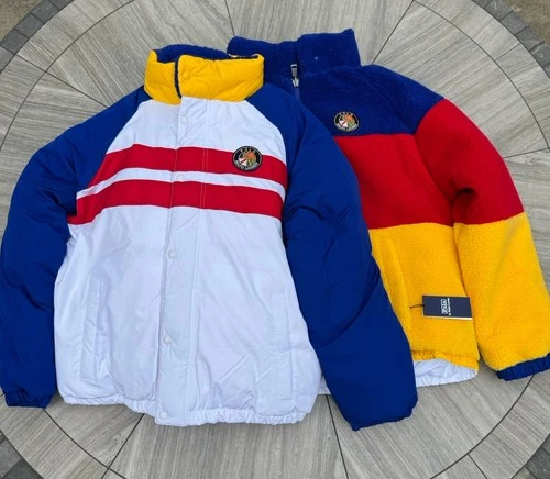 Polo Ralph Lauren Sun Valley Colorblock Sherpa Full Zip Puffer Jacket M video thumbnail
