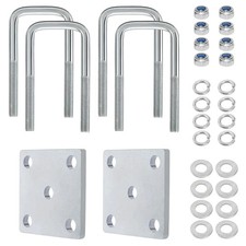 Square Trailer Axle U Bolt Kit For 2x2 Axle - 4 34 Long
