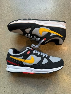 Nike Air Span 2 Men s 10.5 Black Yellow Ochre Wolf Grey 2018 Air Span II