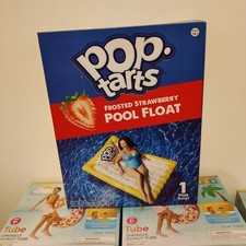 Pop-Tarts Frosted Strawbery Pool Inflatable Float, over 5.5 Feet Long
