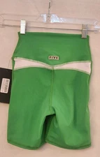 Five the Label Dancewear Biker Short High Waist Women Teen XSA Neon Green NWT 5"