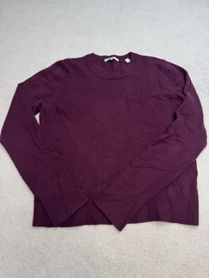 Vince Sweater Womens Medium Purple Cashmere Blend Crewneck Knit Pullover