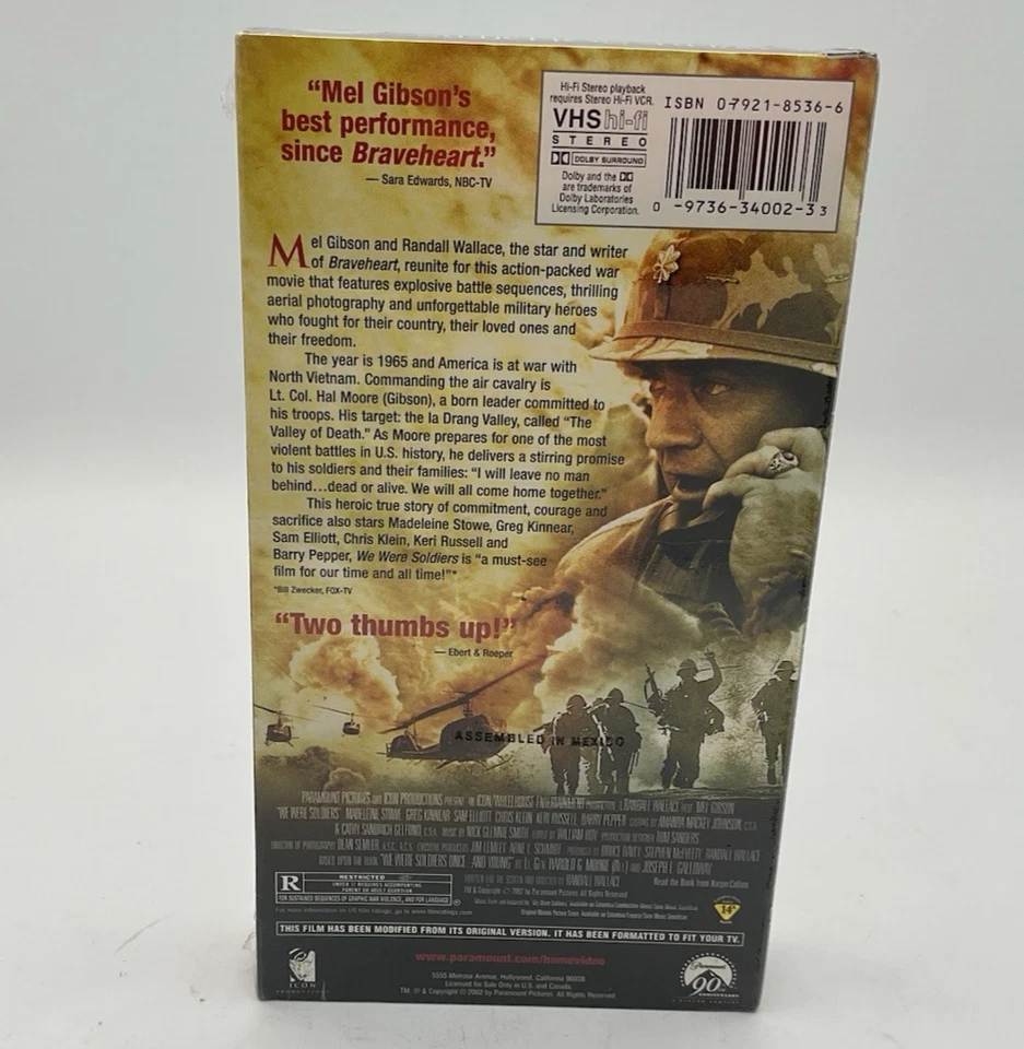 We Were Soldiers VHS Mel Gibson 2002 NEW SEALED Fast Free Shipping! - Image 2 of 4