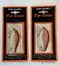 Lot of 2 COTTON CORDELL Big O Lures Brown Stripe NOS Pro-Lure Original Package
