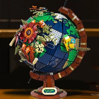 Weltkugelkarte Bausteine 2585 Teile MOC Montage Spielzeug für Geschenk oder Kinder