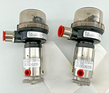 Lot of 2 ITT ACS2 1/4" Sanitary Diaphragm Valves EPDM 316L w/ Limit Switch NOS