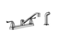 Glacier Bay Constructor Double Handle Standard Kitchen Faucet in Chrome