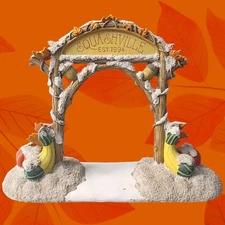 Village Arch Gate Squashville Fall Harvest Vintage Decor