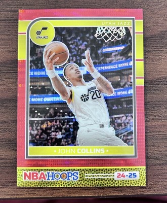 2024-25 NBA Hoops Premium John Collins Red Pulsar Prizm #d/199