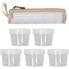 Compact 5PCS Travel Spice Jars Leakproof Camping BBQ Seasoning Container