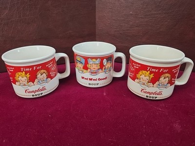Campbell s Soup Mugs Set of 3 Vintage Mugs Collectibles Mugs