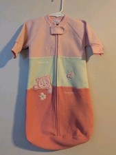 Vintage Carters Classic Sleep Sack Fleece 0-9 Months Pink Girls