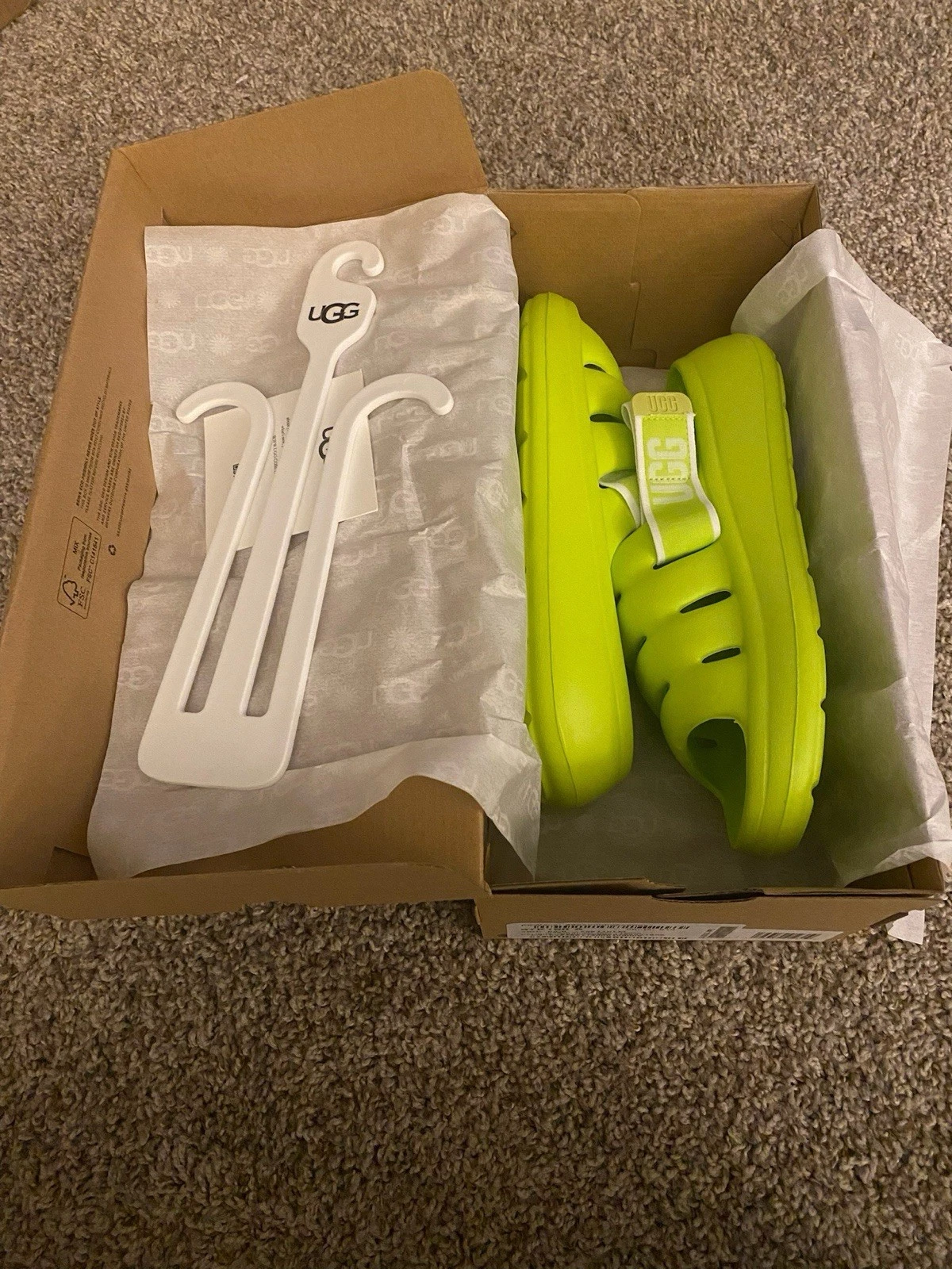 Scarpe sandali UGG donna sportivi Yeah slide slingback 1126811 Key Lime taglia 8