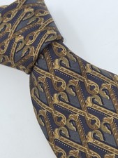 Ermenegildo Zegna Men's Multi Color Geometric 100 Silk Neck Tie Made in Italy