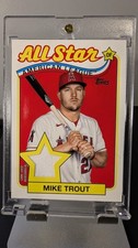 2024 Topps Series 2 - 1989 Topps Baseball All-Star Relics Mike Trout#89ASR-MT