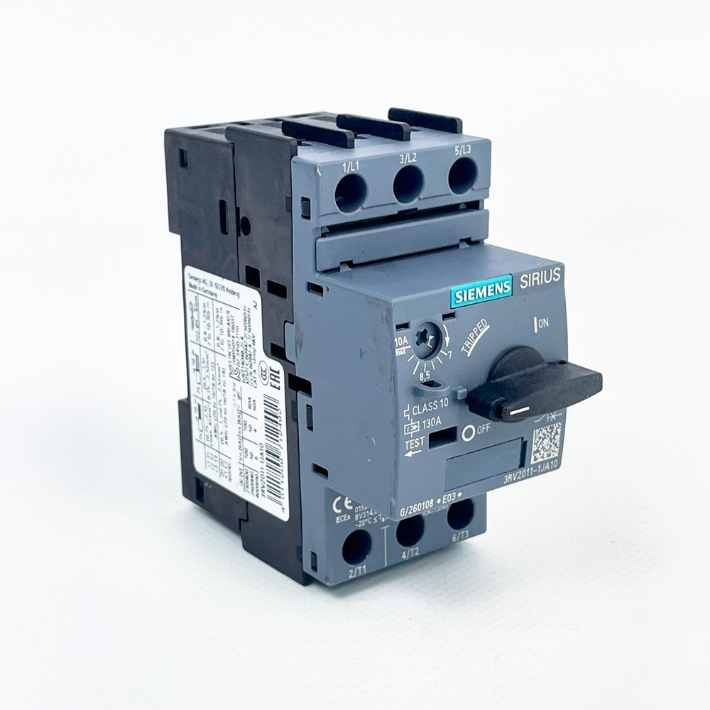 Siemens Sirius, Leistungsschalter, 3RV2011-1JA10, S00, 7,0-10,0 A / 4,00